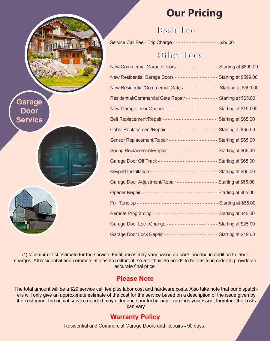 Community Garage Door Service San Diego, CA 858-925-1014